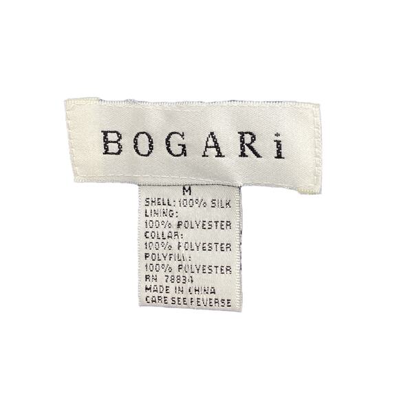 Vintage Bogari Women’s Silk Jacket Size M Cobalt Blue Zipper Pockets Buttons - Picture 5 of 5